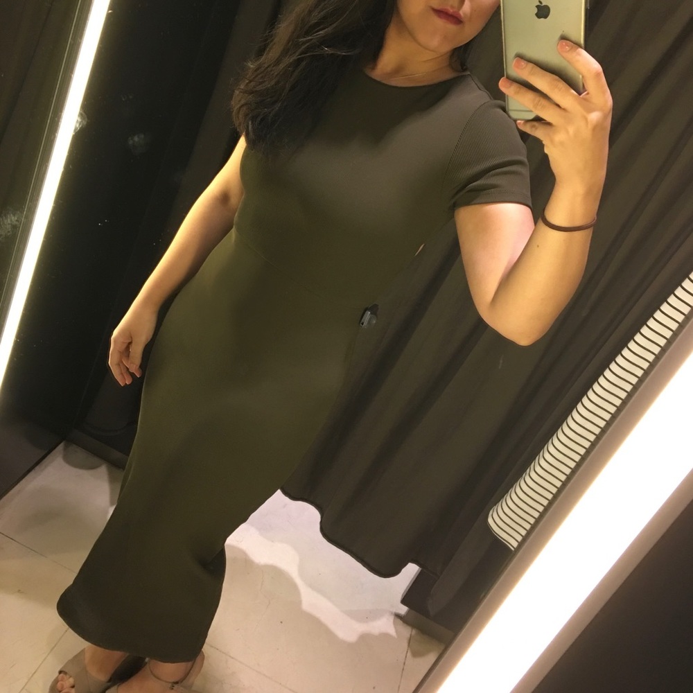 Zara Open Back Midi Bodycon Dress